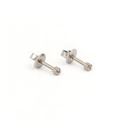 2MM April Ð Crystal Birthstone Allergy-free Stainless Steel Ear Studs